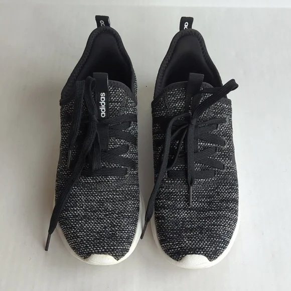 Adidas Cloud Foam Memory Footbed Lightweight Athletic Sneakers 7 Black White - Picture 14 of 14